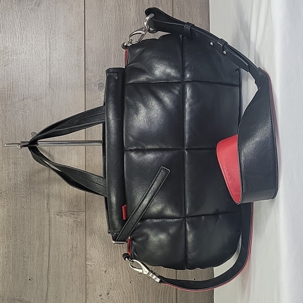 Lumilla by Lulu Eschelman Escape Black Quilted Leather Crossbody Shoulder Bag